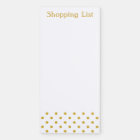 Gold Polka Dots Pattern Shopping List