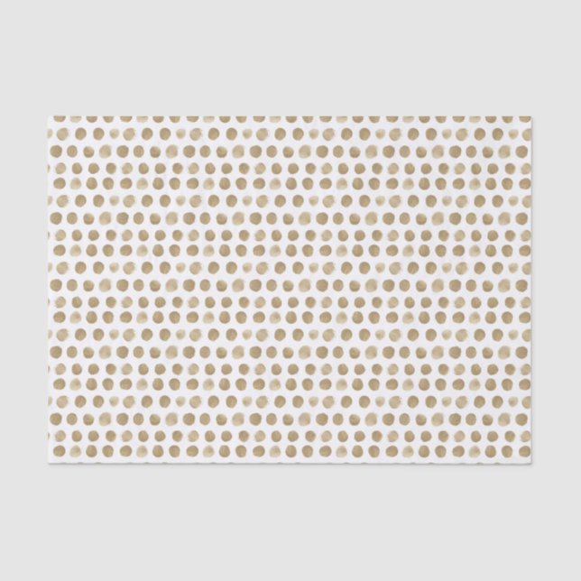 Gold Polka Dots Tissue Paper (Front)