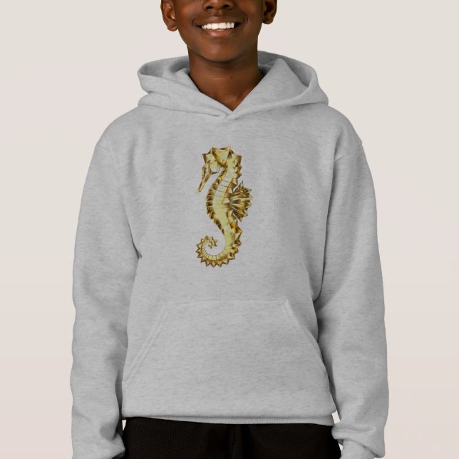 Gold Polygonal Seahorse (Front)