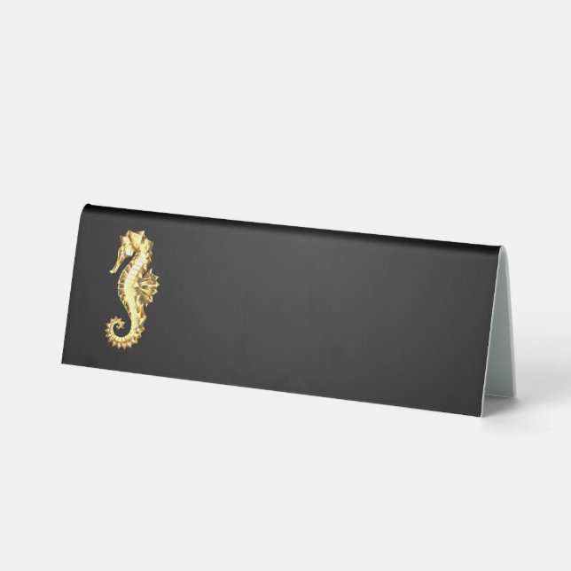 Gold Polygonal Seahorse (Front)