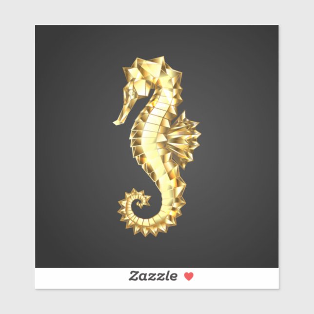 Gold Polygonal Seahorse (Sheet)