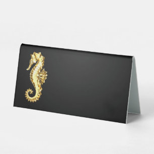 Gold Polygonal Seahorse