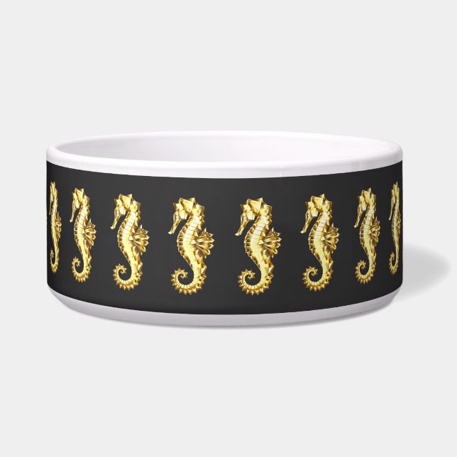 Gold Polygonal Seahorse (Front)