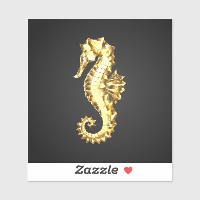 Gold Polygonal Seahorse (Sheet)
