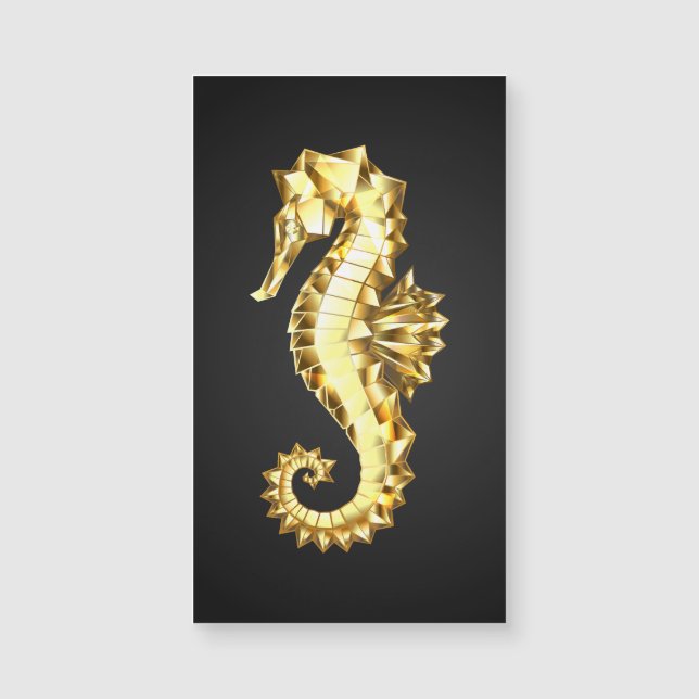 Gold Polygonal Seahorse (Front)