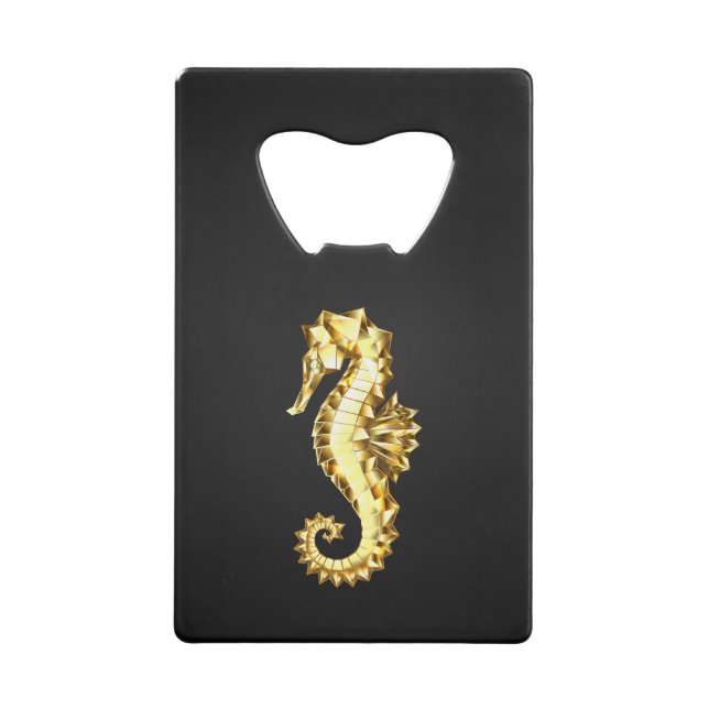 Gold Polygonal Seahorse (Front)