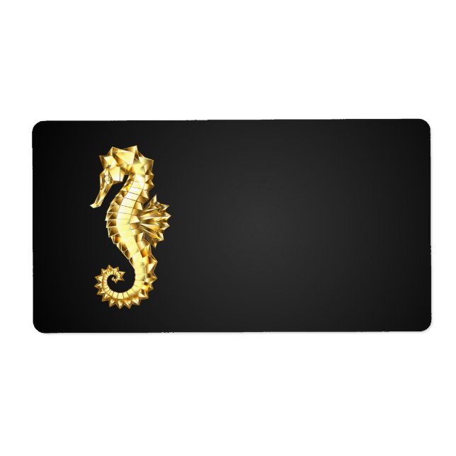 Gold Polygonal Seahorse (Front)
