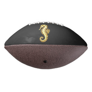 Gold Polygonal Seahorse American Football