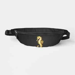 Gold Polygonal Seahorse Bum Bags