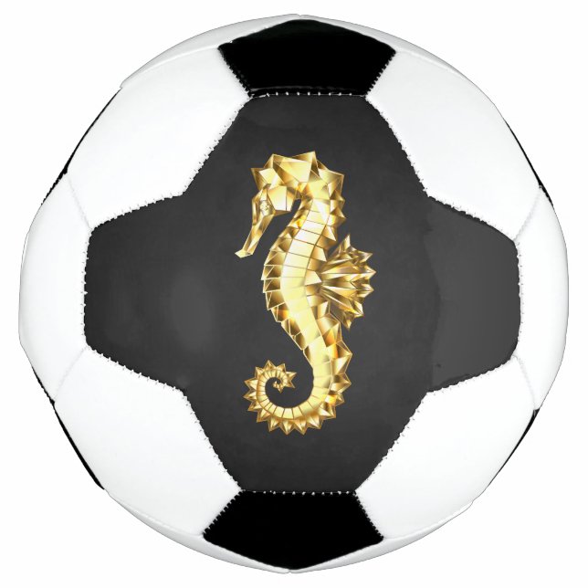 Gold Polygonal Seahorse Football (Front)