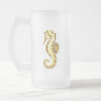 Gold Polygonal Seahorse