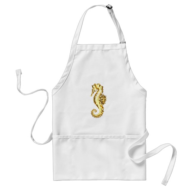 Gold Polygonal Seahorse Standard Apron (Front)
