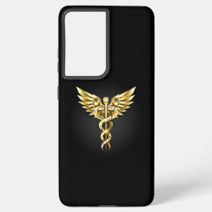 Gold Polygonal Symbol Caduceus Samsung Galaxy Case