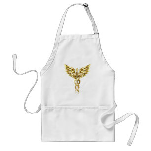 Gold Polygonal Symbol Caduceus Standard Apron