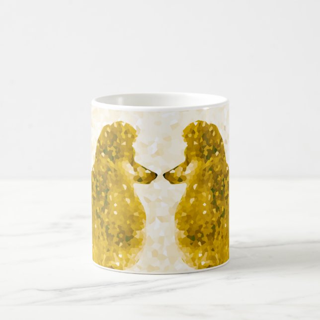 Gold Posh Poodle Coffee Mug (Center)
