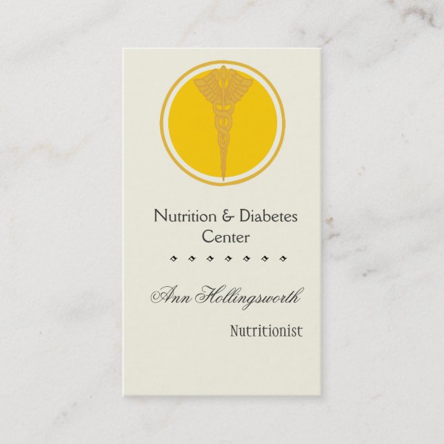 Gold Premade Logo Appointment Medical  Cool Doctor Card (Front)