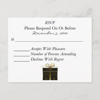 Gold Present RSVP Card