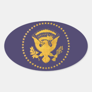 Gold Presidential Seal on Blue Ground