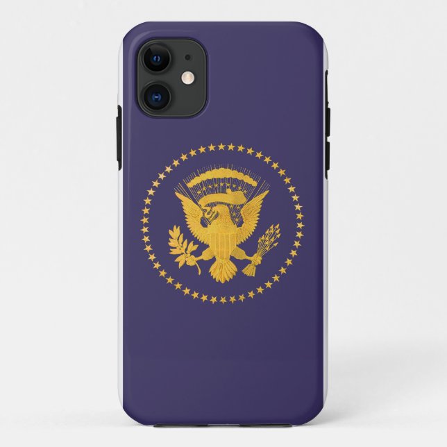Gold Presidential Seal on Blue Ground Case-Mate iPhone Case (Back)