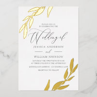 Gold Pressed Foil Leaf Supremely Elegant Wedding