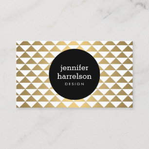 Gold Prism Modern Business Card