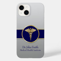 Gold Professional Caduceus Medical Blue