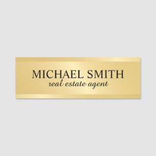 Gold Professional Personalised  Name Tag