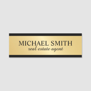 Gold Professional Personalised  Name Tag