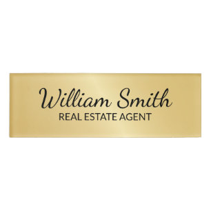 Gold Professional Personalised Name Tag