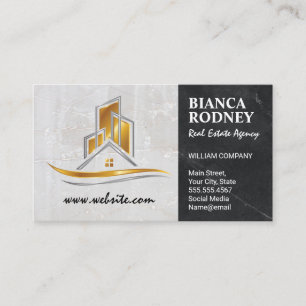 Gold Properties Logo   Marble Business Card