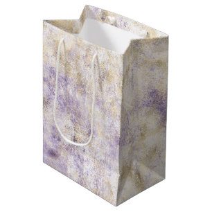 Gold Purple Abstract Medium Gift Bag