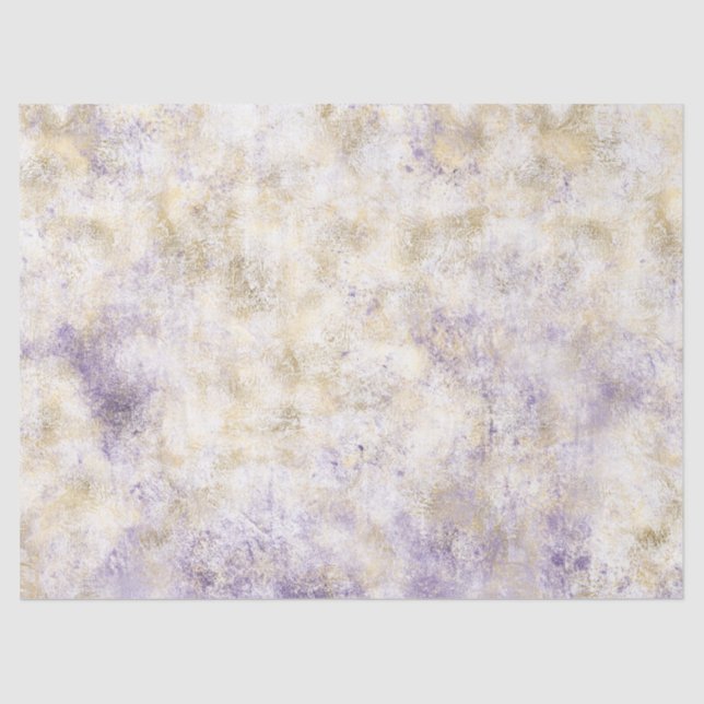 Gold Purple Abstract Tissue Paper (Front)