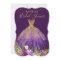 Gold Purple Amethyst Dress Bridal Shower Invite