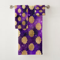 Gold & Purple Galaxy Dharma Mandala Pattern