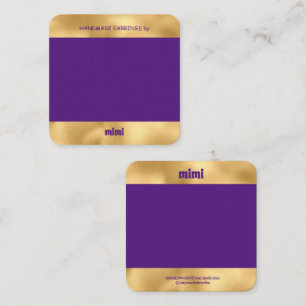 Gold Purple Luxury Earring Display Business Card