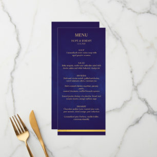 Gold Purple Velvet Elegant Fairy Tale Wedding Menu