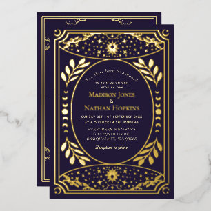 Gold & Purple Vintage Tarot Gothic Wedding Foil