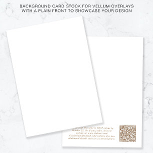 Gold QR Code White Background For Vellum Overlay Invitation