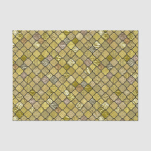 Gold Quatrefoil Foil Glitter Tissue Paper