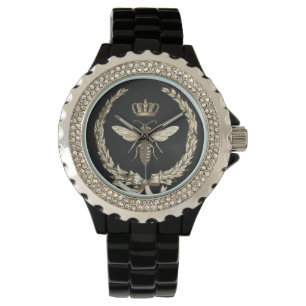 Gold Queen Bee French Farmhouse Crown Wreath  Watch