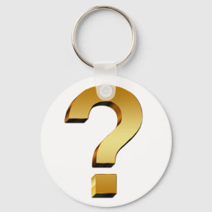 Gold Question Mark Symbol Key Ring