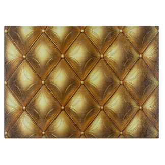 Gold Quilted Design Cutting Board