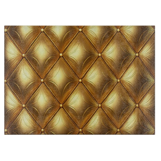 Gold Quilted Design Cutting Board (Front)