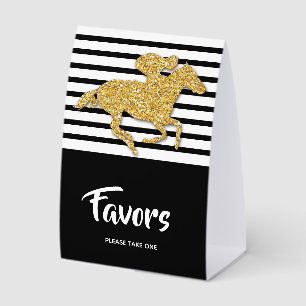 Gold Racehorse Derby Favours