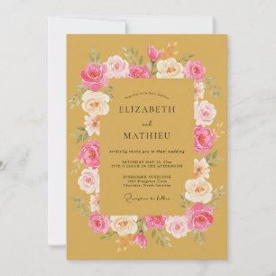 Gold Radiant Spring Wedding Invitation