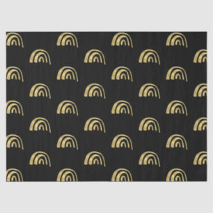 Gold Rainbow and black Tissue Paper