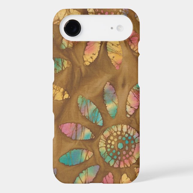 Gold Rainbow Pastels Daisy Flower Batik Case-Mate iPhone Case (Back)