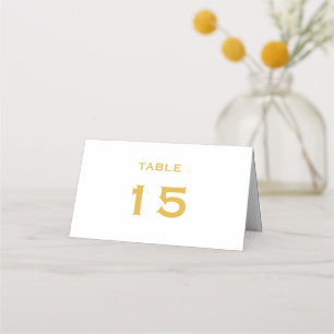 Gold Rainbow Wedding Table Number Place Card