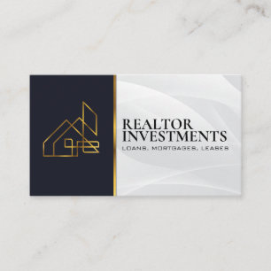 Gold Real Estate Property   Home Equity Business Card