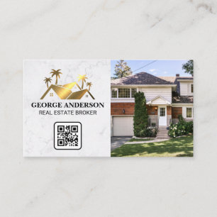 Gold Realtor Logo   Living Room   QR Code  Business Card
